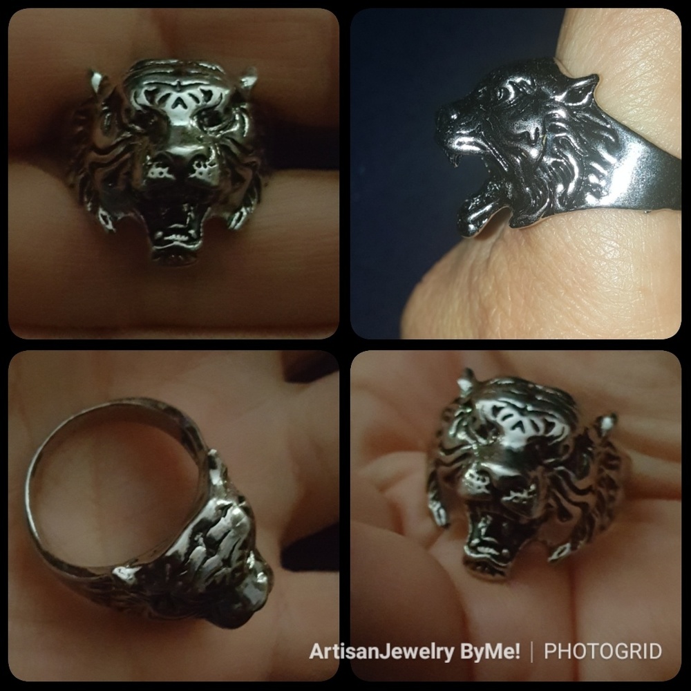 SaleTigerDetailRing HandmadeTibetSilverStainless